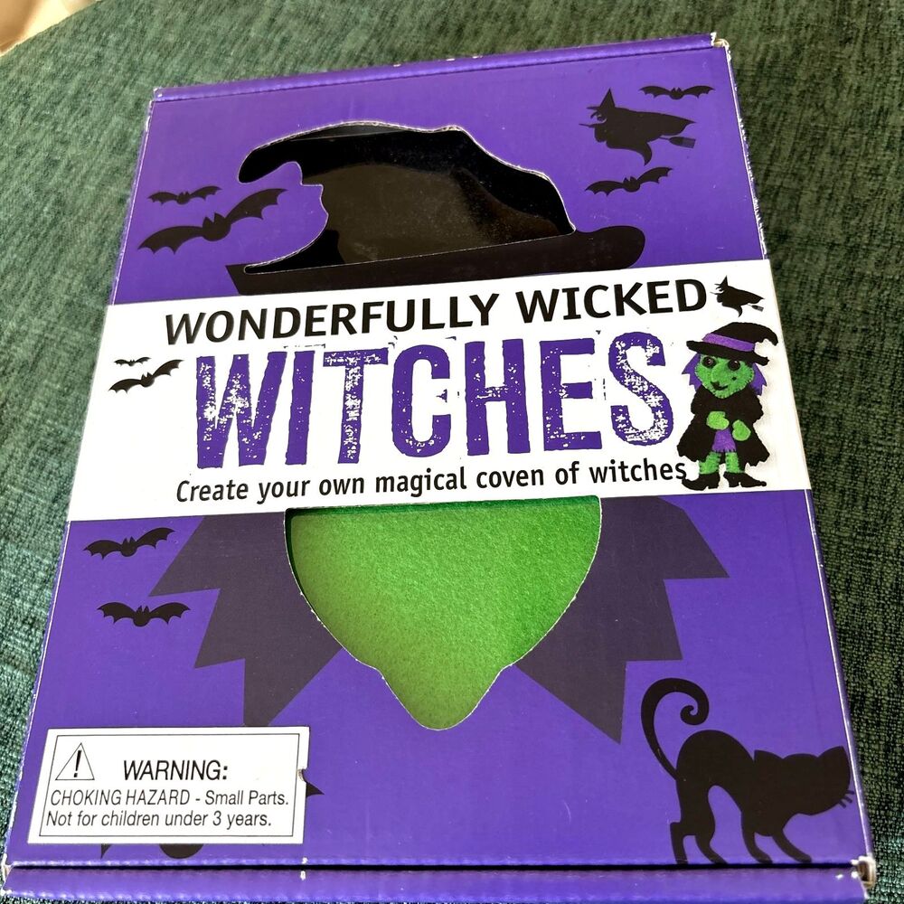 Wonderfully Wicked WITCHES Coven Wicked Felt Kit & Instruction Book Make 8 Witch